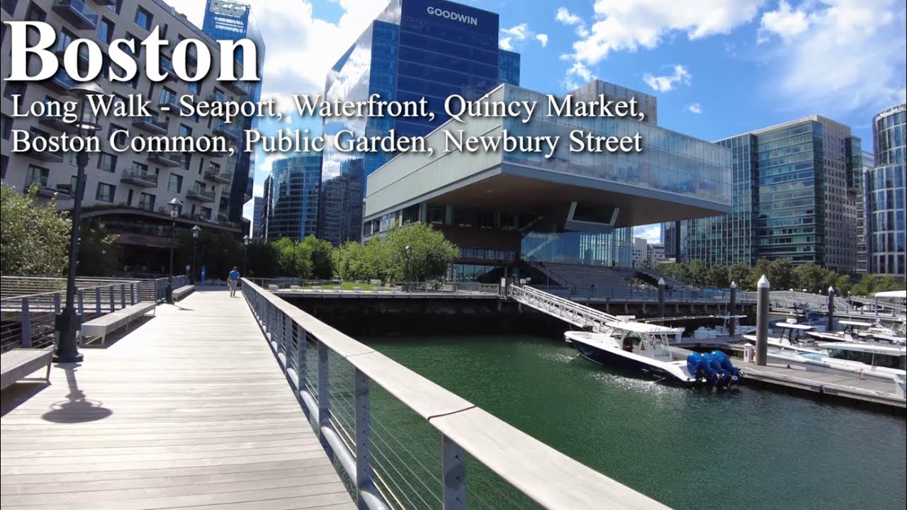 ⁴ᴷ⁶⁰ Boston Long Walk | Seaport to Back Bay 🏙⛵