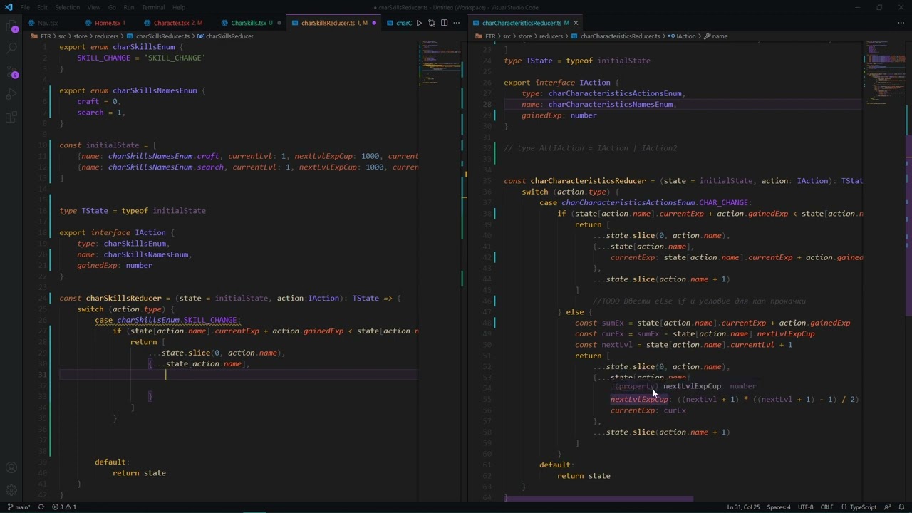 #47 // Разработка React RPG Cyberpunk игры // Делаем BLL для Навыков // Junior + || Middle -