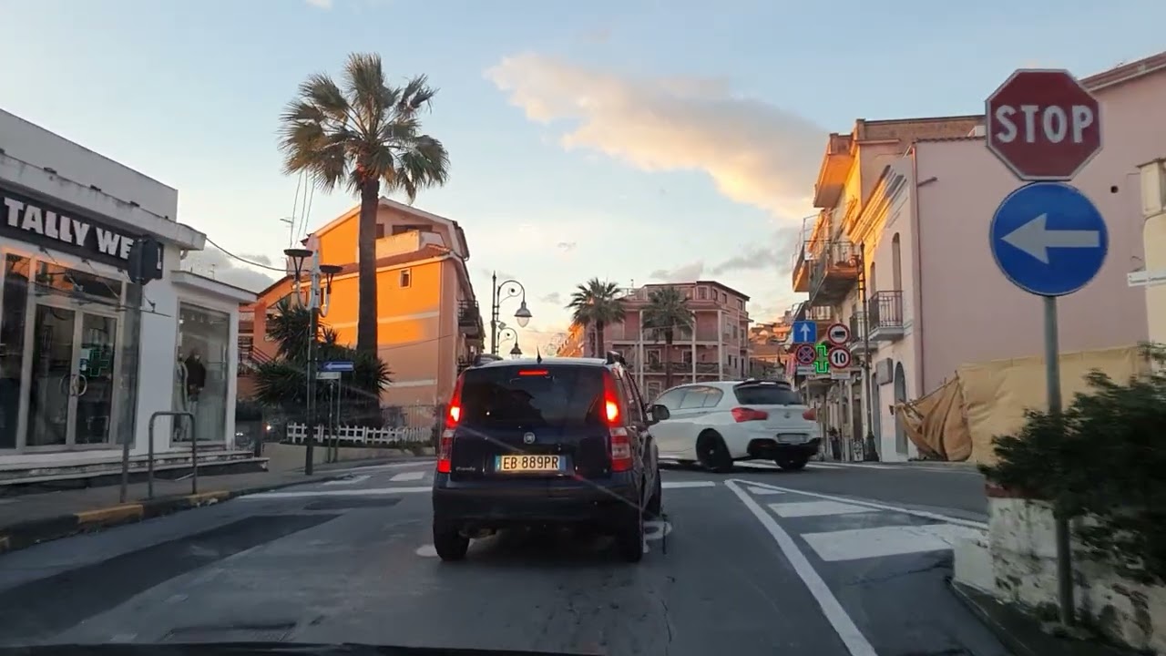 SCALEA - Driving Tour of Italian Seaside Town 🇮🇹 Calabria, Italy