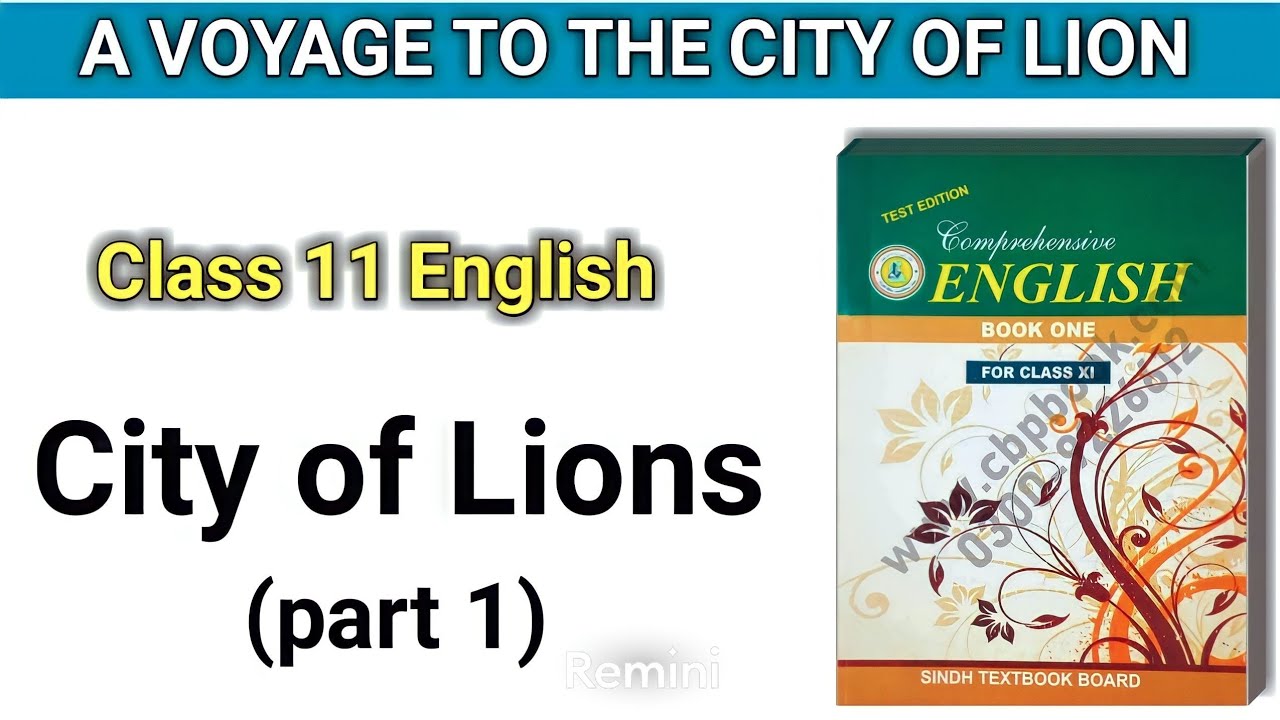 A voyage to the city of lion || class 11 English unit 8 new book