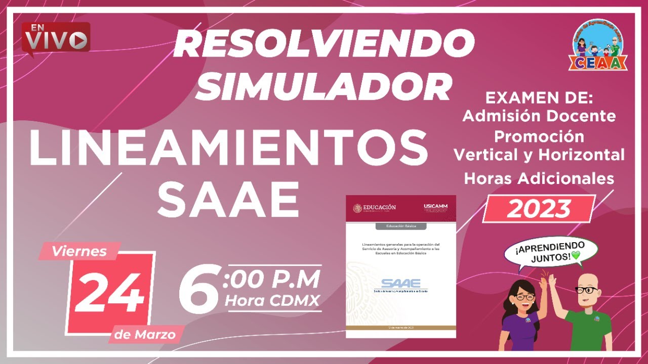Resolviendo Simulador Lineamientos SAAE Admisión Docente Promoción Horizontal Vertical 2023