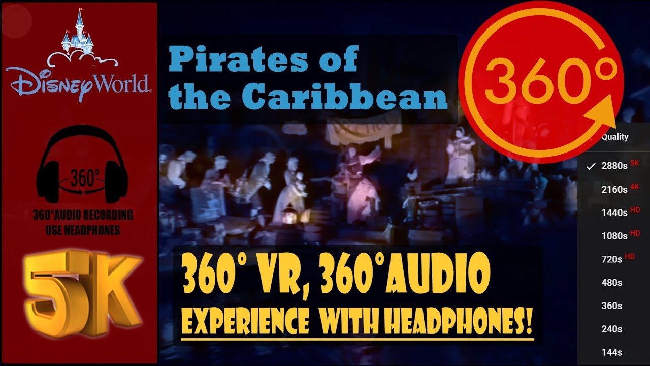 [5K 360°, 360° Audio] Pirates of the Caribbean Immersive Full Ride - Magic Kingdom, Disney World