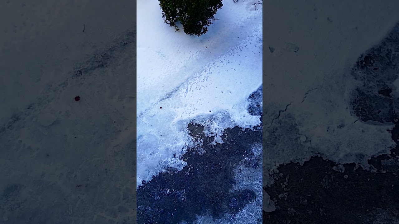 water dripping onto concrete sound effect with interstate traffic sounds