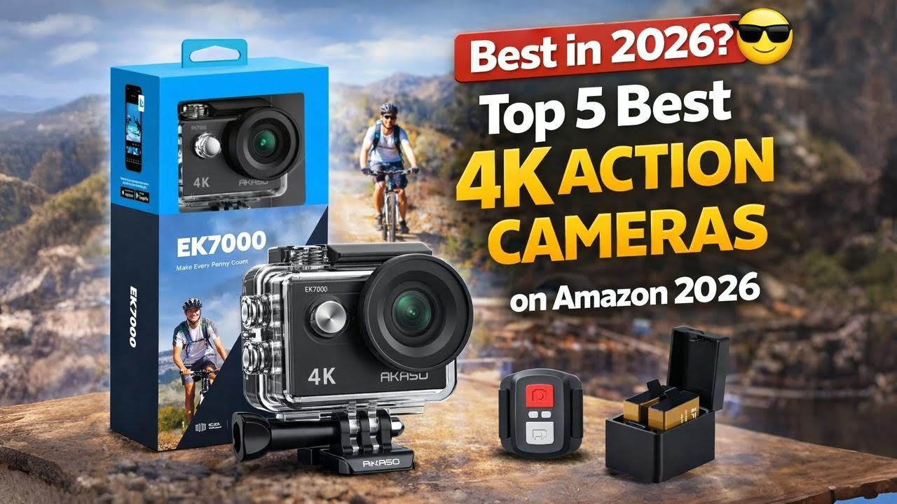 Top 5 Best 4K Action Cameras on Amazon 2026 | Stabilization, Waterproof & Budget Test