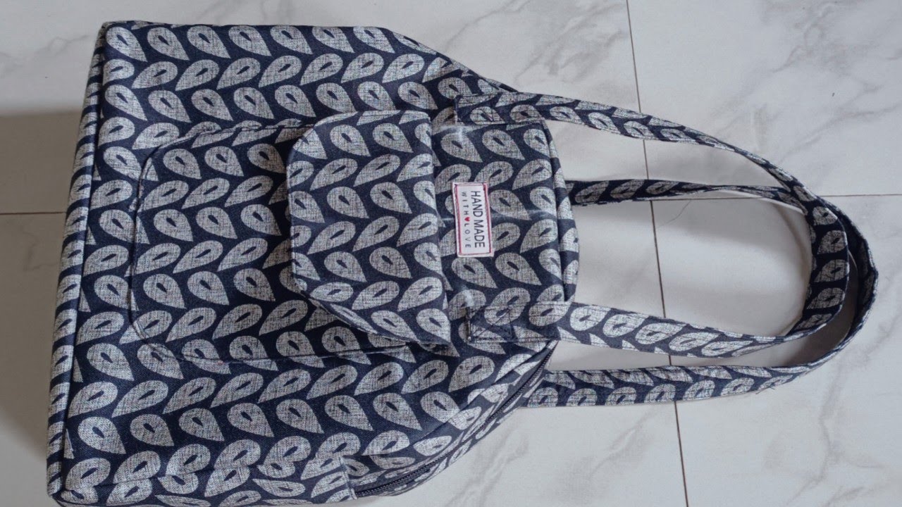 सिंगल एक कट लगाओ और बॅग तयार/handbag making at home with cloth/bag banane ka tarika/#bag