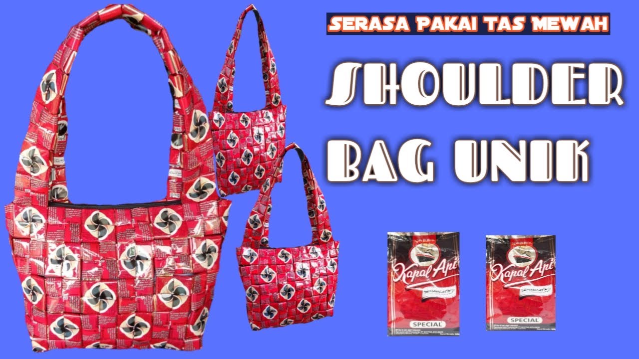 Cara Membuat Tas Bahu Dari Bungkus Kopi|How to Make a Shoulder Bag from Coffee Wrap