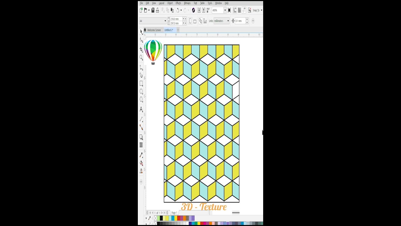3D - Texture |Stairs| in Corel draw 