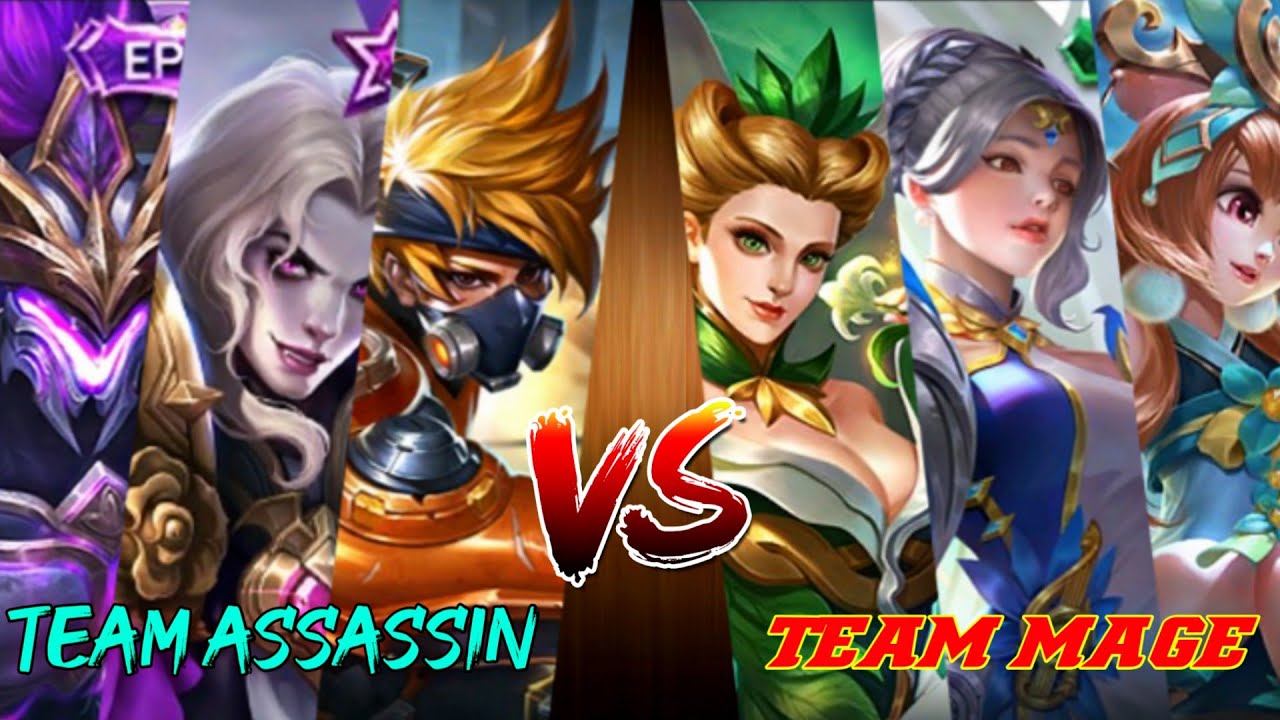 MOBILE LEGENDS TEAM ASSASSIN VS TEAM MAGE • MOBILE LEGENDS MAGE VS ASSASSIN • LAST VIDEO OF 2019