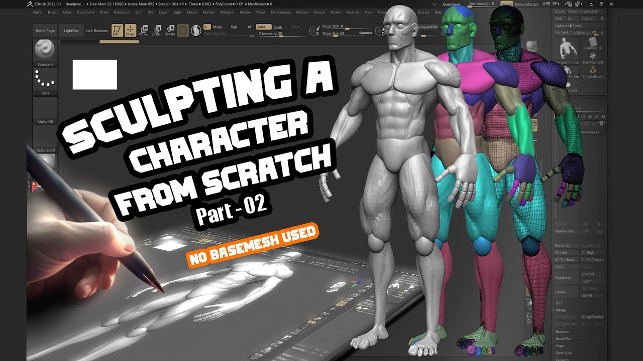 Sculpting a Character From Scratch in ZBrush | Part 2