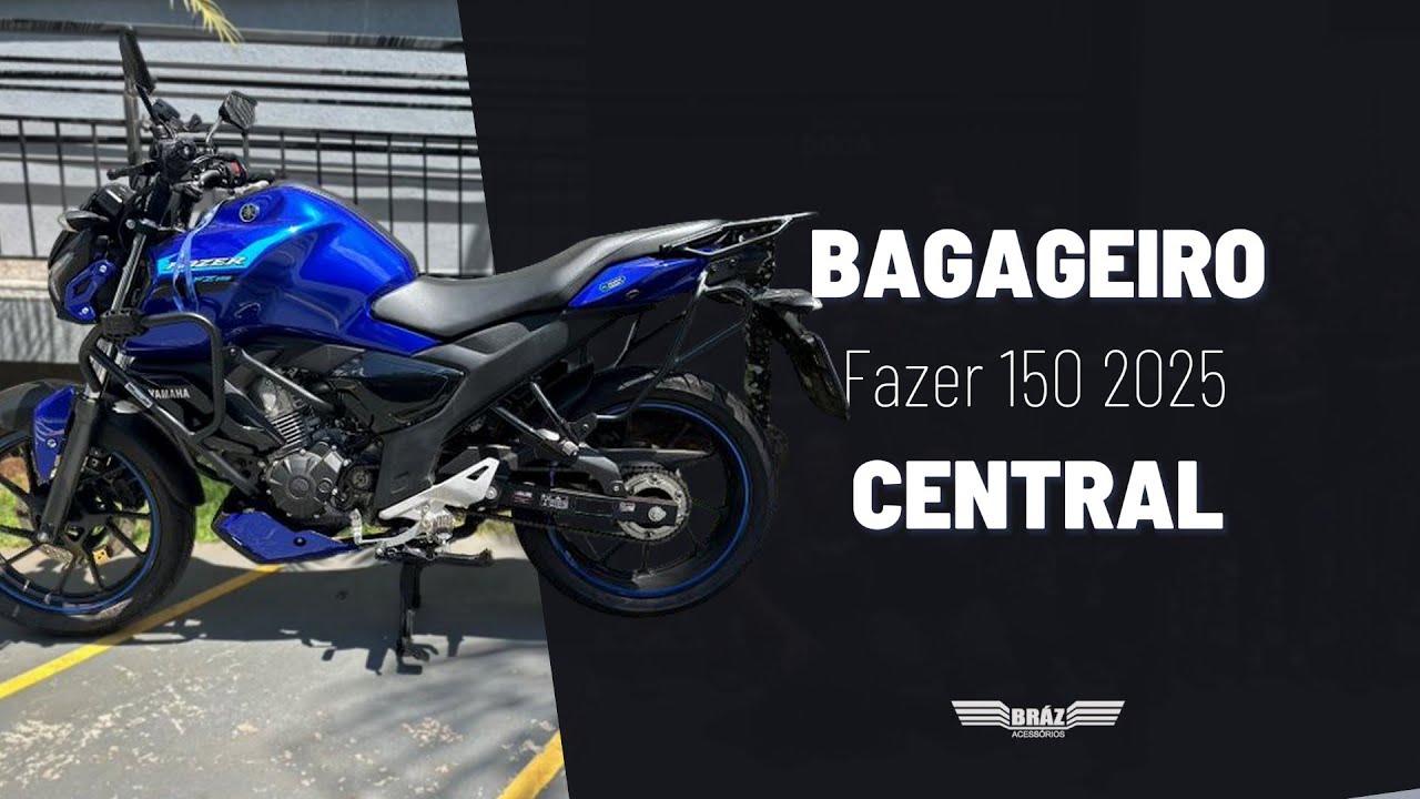 Como instalar o bagageiro na Yamaha Fazer 150 FZ15 com Suporte Lateral