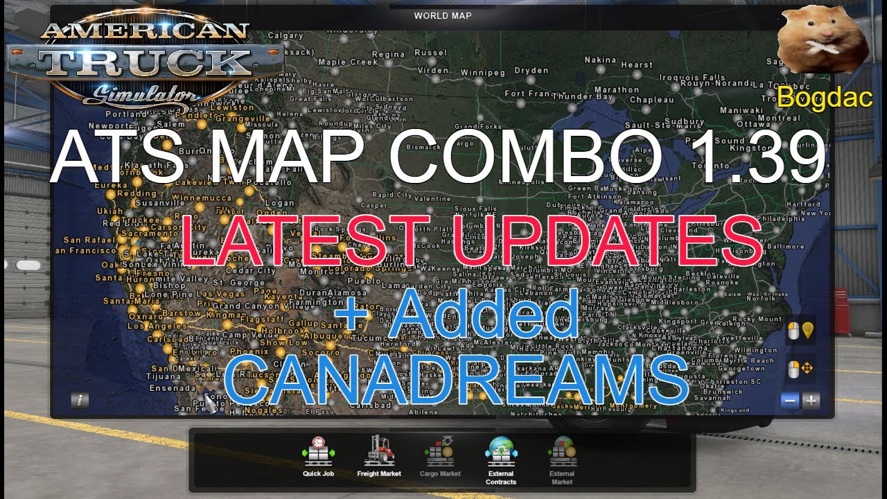 ATS 1.39 MAP COMBO Latest Updates + added Canadreams