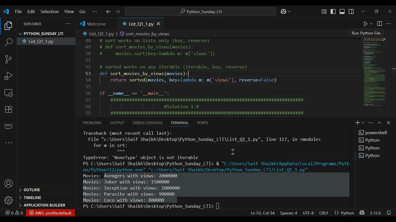 Python List Question1: 1.7 & 1.8