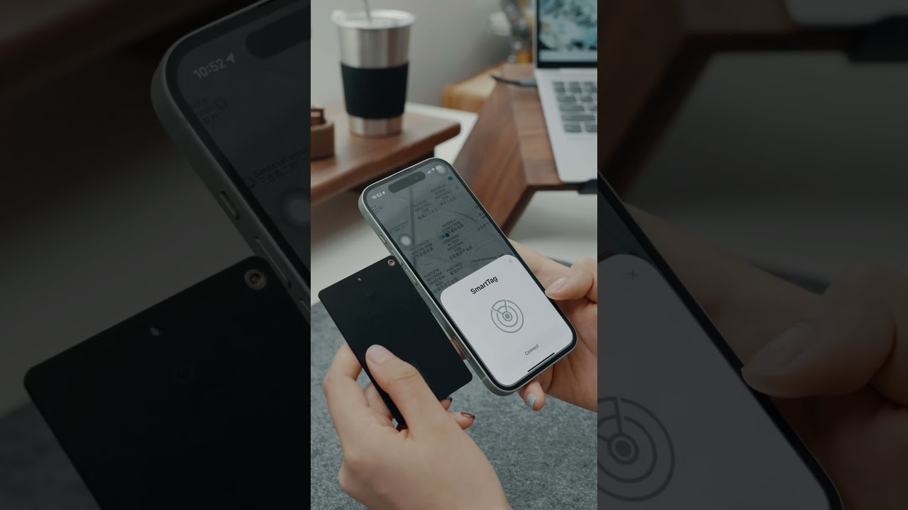 Slim as a card, syncs with iOS, can track anything