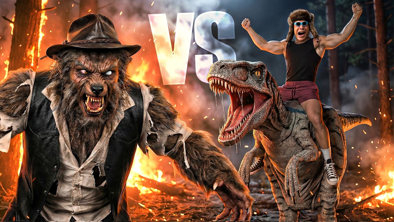 EL DINOSAURIO del RUSO se enfrenta al Hombre Lobo!