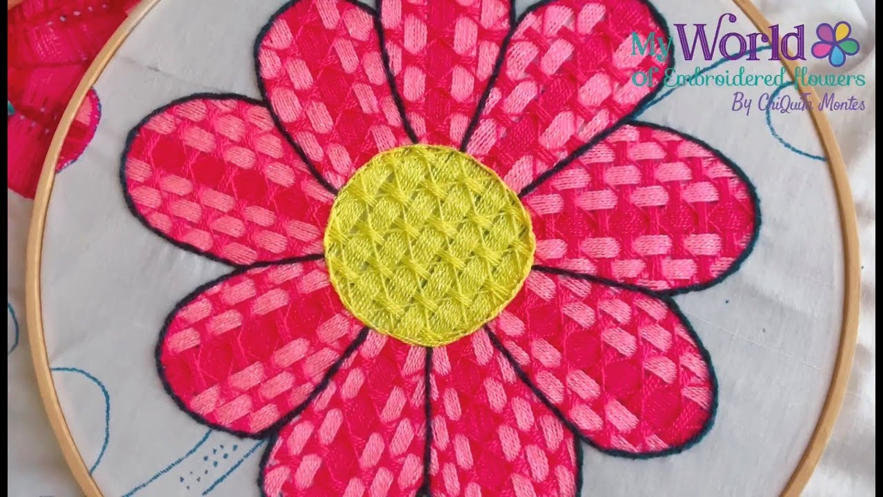 32. Bordado Fantasía Flor 23 / Hand Embroidery Flower 🌸 with Fantasy Stitch