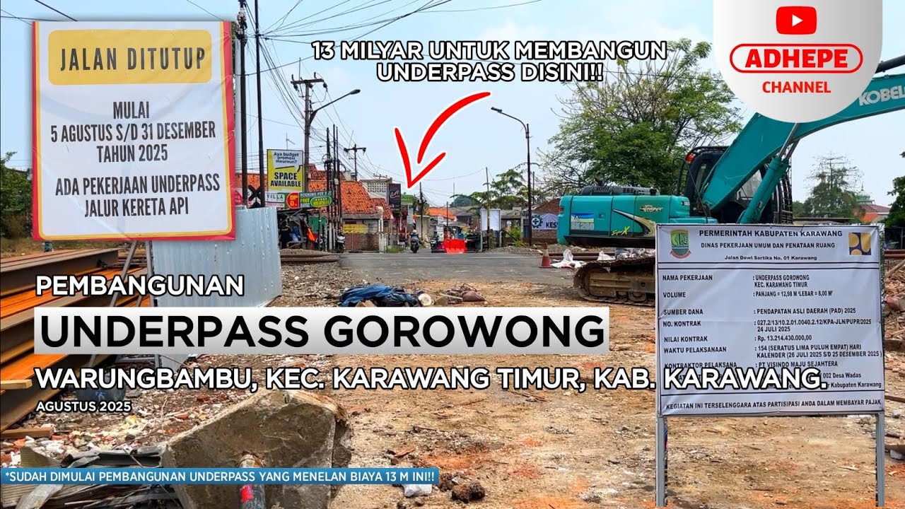 DIMULAINYA PEMBANGUNAN UNDERPASS GOROWONG KARAWANG TIMUR - 2025