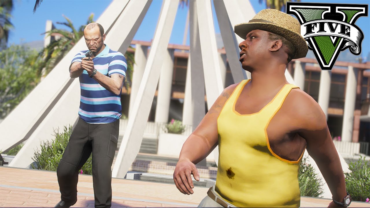 TREVOR EM AÇÃO ELIMINANDO ALVOS PROXIMO A DELEGACIA! - GTA V ASSASSINO DE ALUGUEL