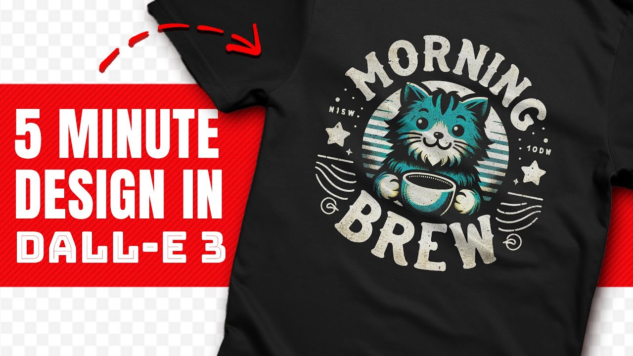 QUICK and EASY T-shirt design Using Dall-E 3