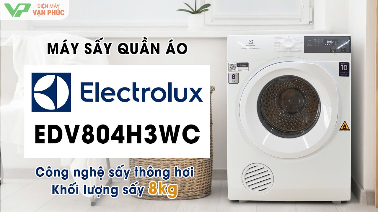 Máy sấy quần áo Electrolux EDV804H3WC Model mới 2024