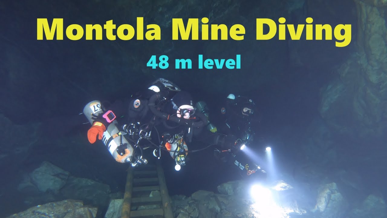 Montola Mine Diving - With and without scooter at 48 m level