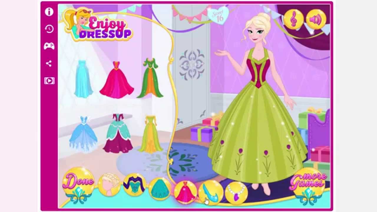 Frozen Games  Elsa Sweet 16 | Now and Then Elsa Sweet Sixteen Dress-up Game