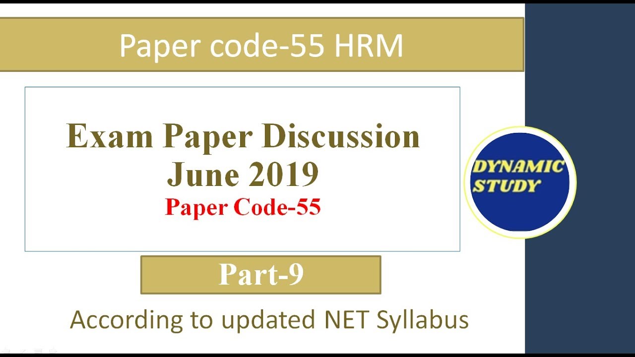 June 2019 Exam Paper discussion Paper code 55 Part-9
