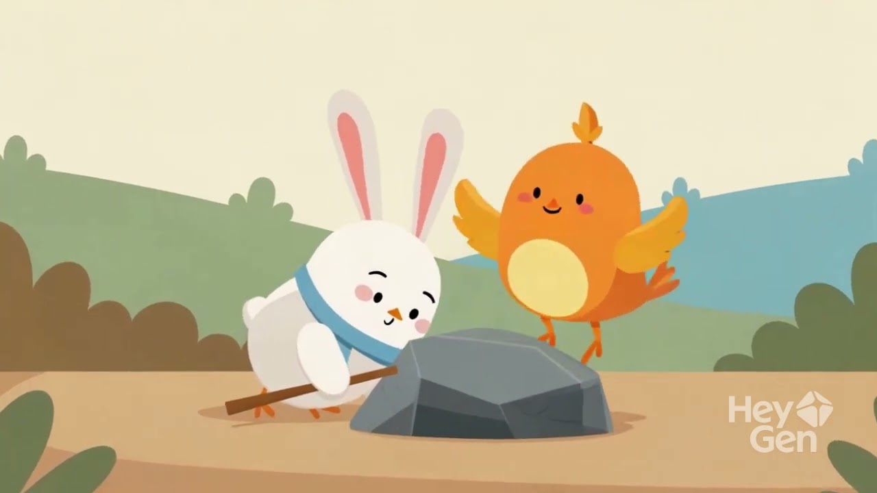 قصة العصفور والارنب و (النهر الجاف )🐇🐤@حدوتة_للولد_والبنوتة