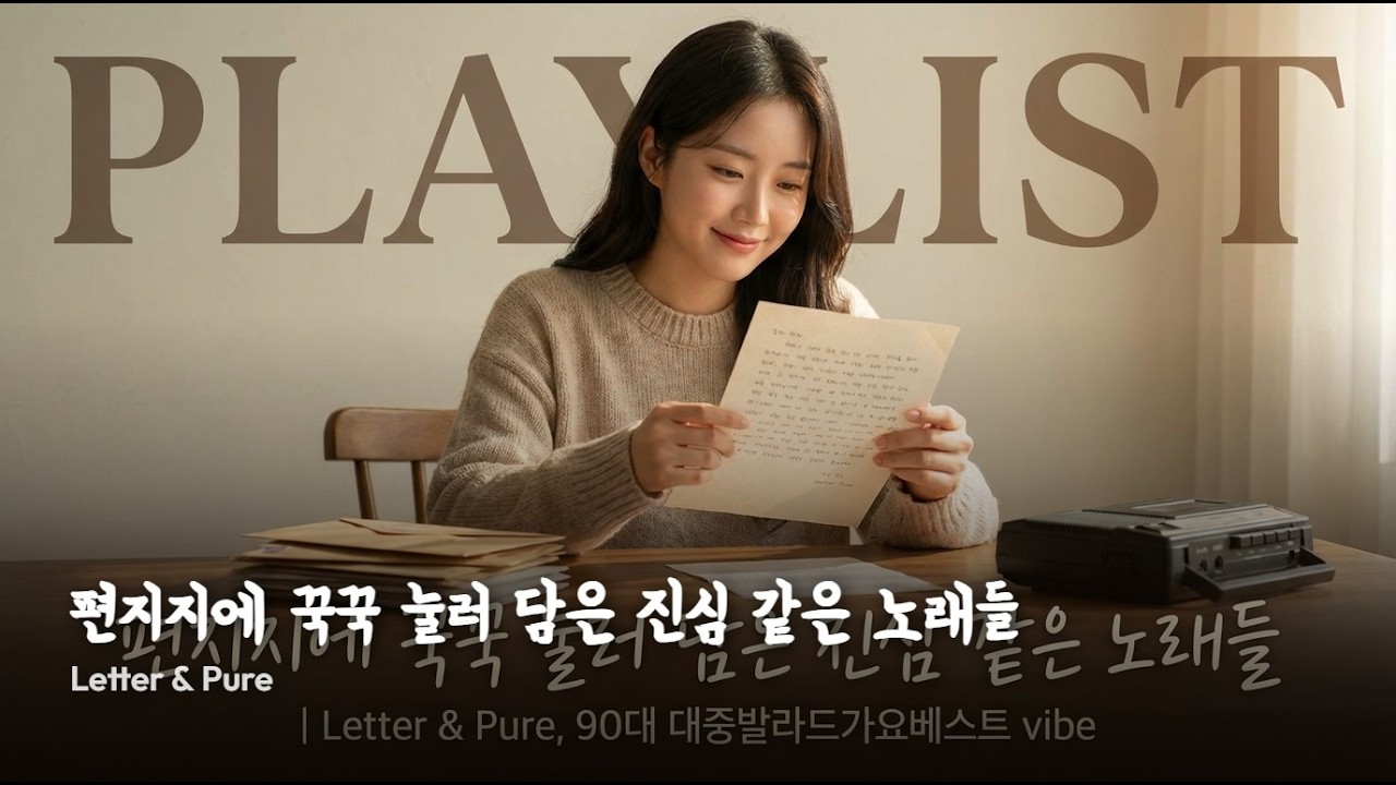 playlist 💌 편지지에 꾹꾹 눌러 담은 진심 같은 노래들 | Letter & Pure