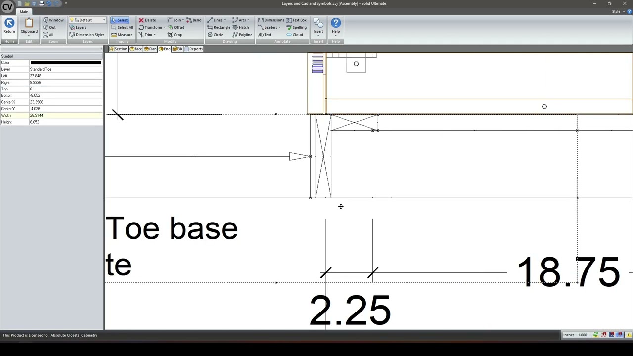 Cabinet Vision AMA 5 (Layers, CAD, Section Details) -- 1-27-23