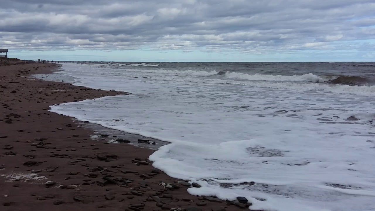 Waves from tropical storm Leslie at valcomeau beach