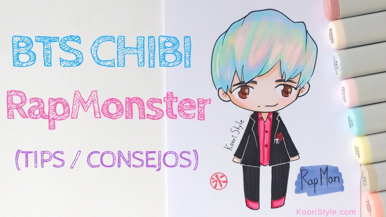 【BTS CHIBI】 Speed Drawing Rap Monster + Advice ♥! (ENG/ESP)