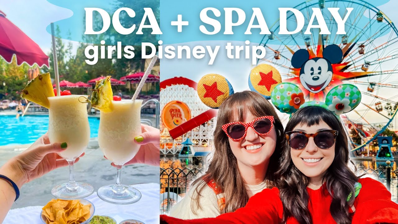 GIRLS TRIP DISNEYLAND VLOG - DCA Adventures + Grand Californian Spa Day at Tenaya Stone Spa ✨🧖‍♀️🍹