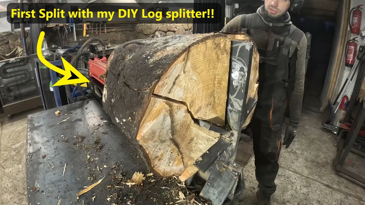 Finishing my homemade log splitter