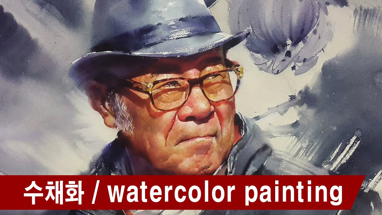 Watercolor portrait painting/인물수채화/화실/취미미술/misulbu/水彩画/水彩畫