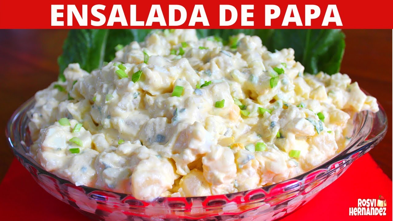 LA ENSALADA DE PAPA PARA AÑO NUEVO O FIESTAS ECONOMICA Y RENDIDORA| GUARNICION NAVIDEÑA|ROSVI HDEZ