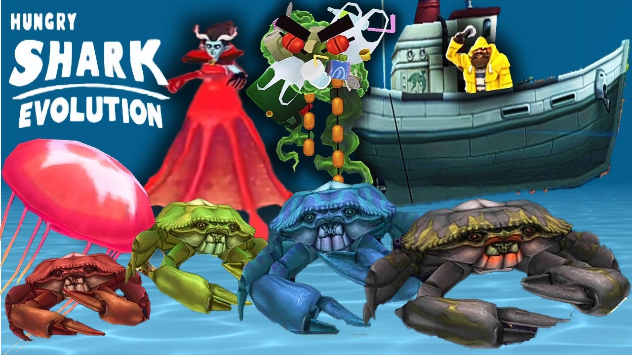 Hungry Shark Evolution - ALL BOSSES | All boss battles