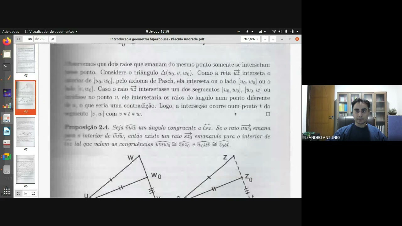 Teorema dos ângulos alternos internos e teorema do ângulo externo