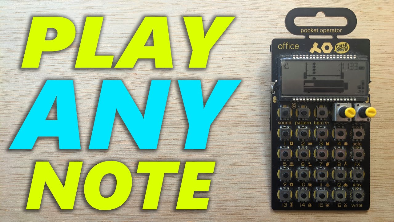 PO-24 Office can PLAY ANY NOTE! (Note Values in Description)