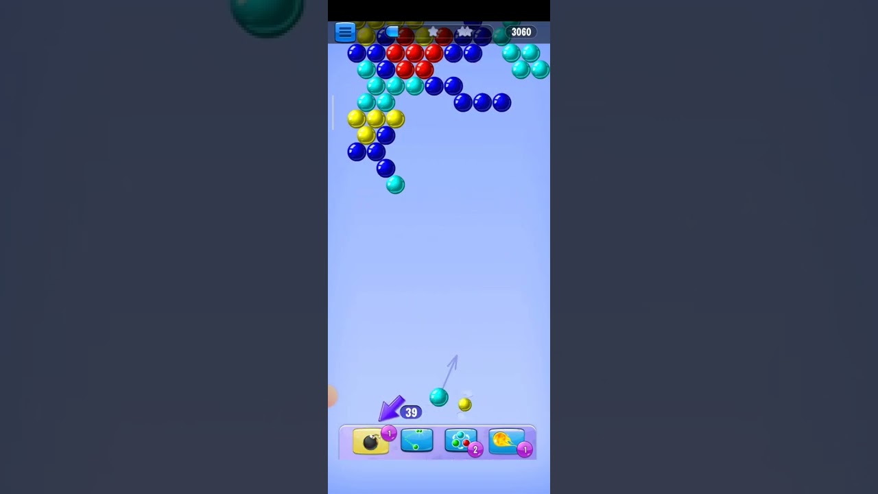 Bubble Shooter-Hard Level 102 3 STARS NO BOOSTERS #bubbleshooter #shorts