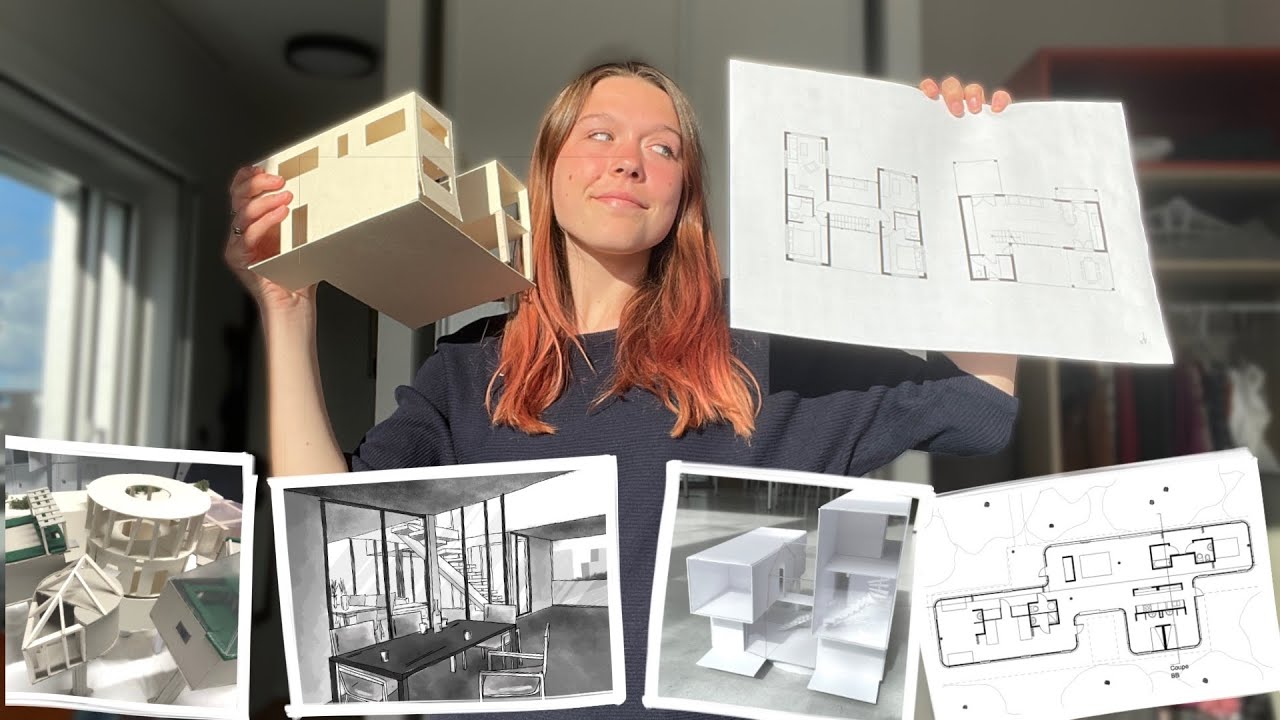 TOUS MES TRAVAUX D'ARCHITECTURE : plans, maquettes, évolution // Louise Blanche