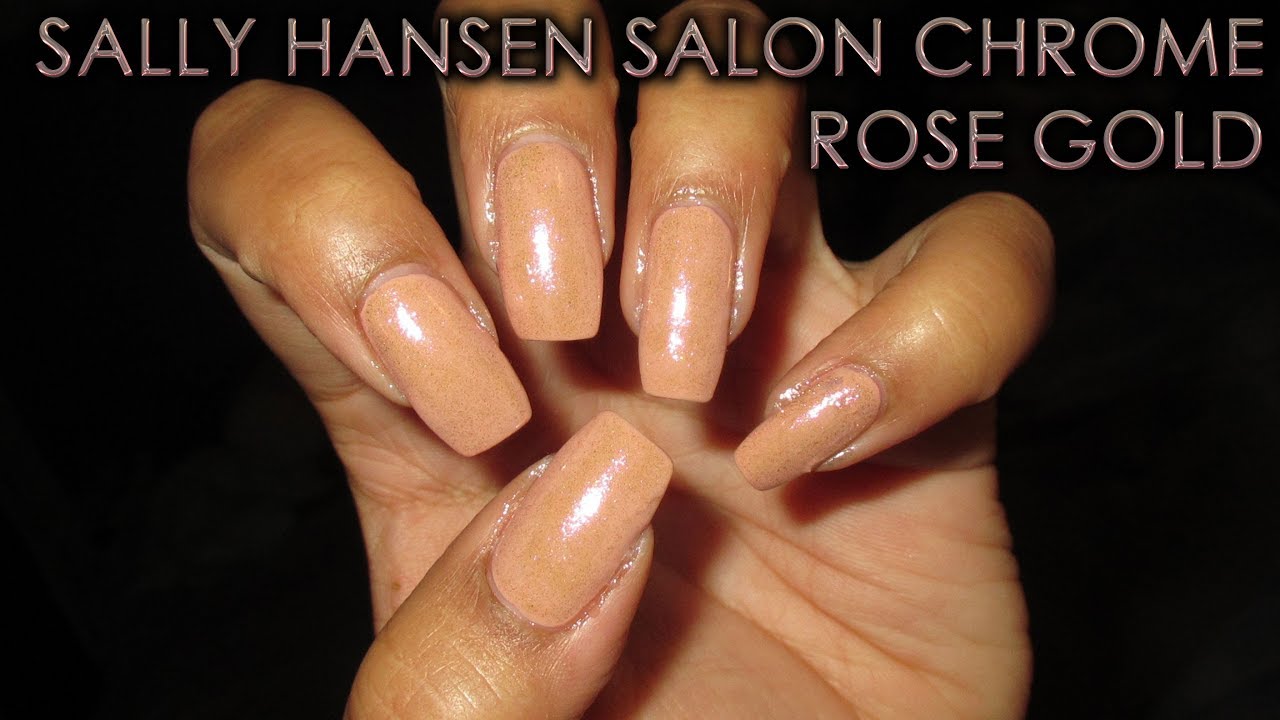 Sally Hansen Salon Chrome Rose Gold | DIY Nail Art Tutorial