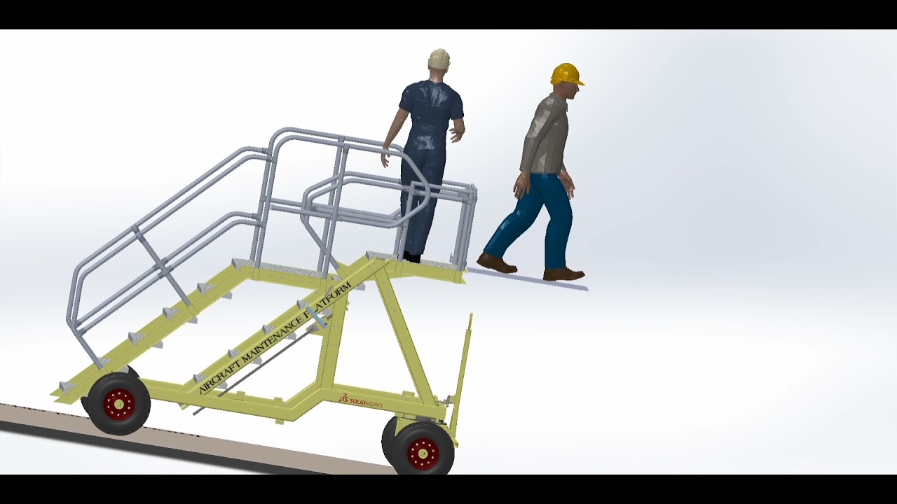 Aircraft access platform animation video