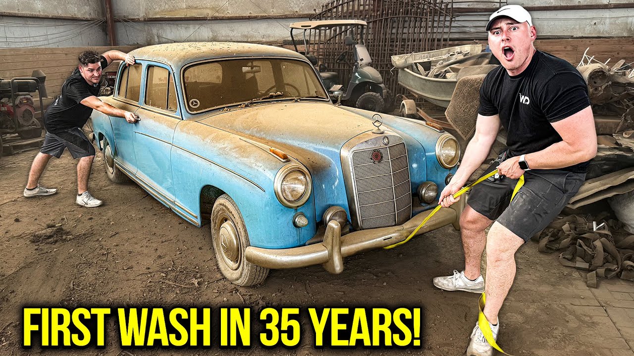 We Cleaned a 1960 Mercedes That Sat for 35 Years | Unreal Results!