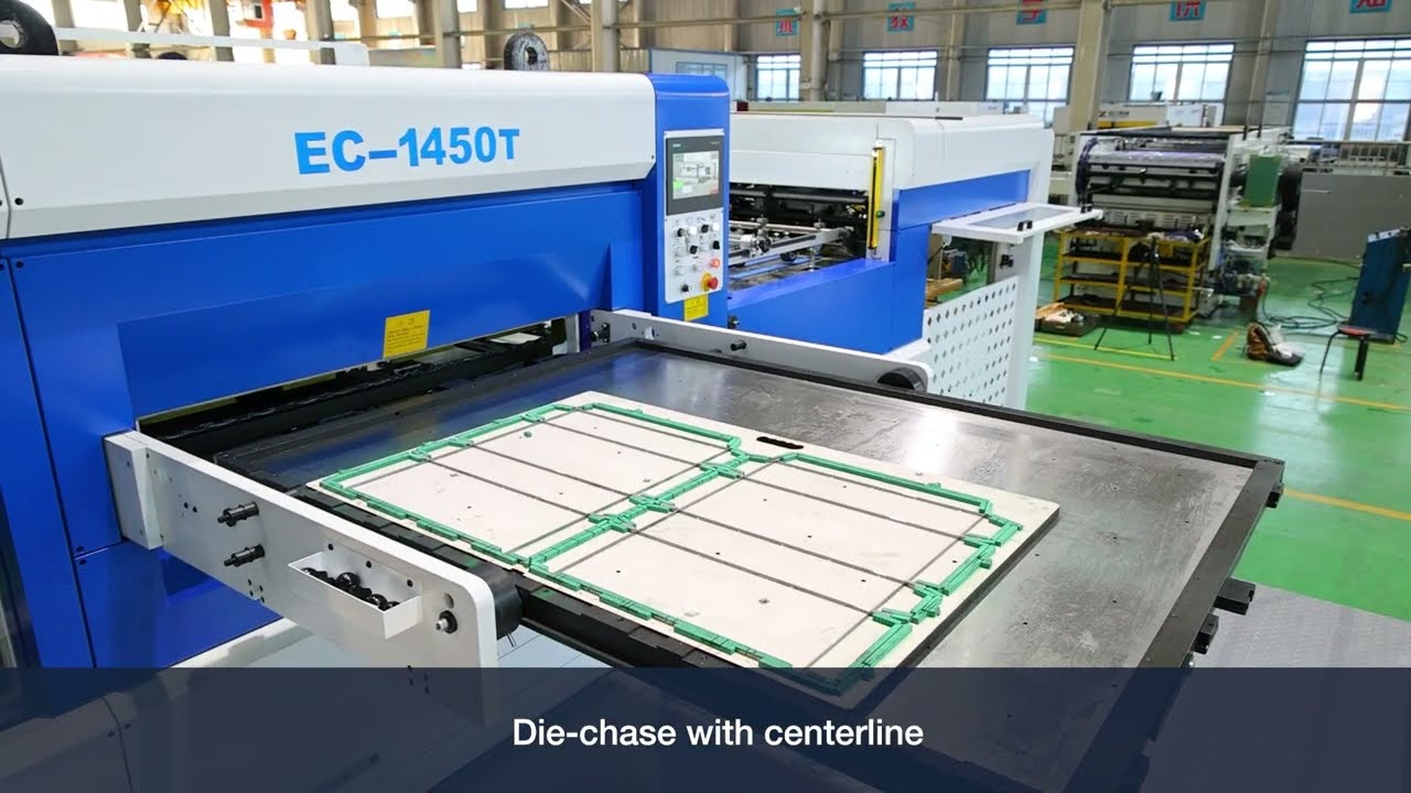 Automatic corrugated TOP FEEDER diecutter with stripping EC-1450T
