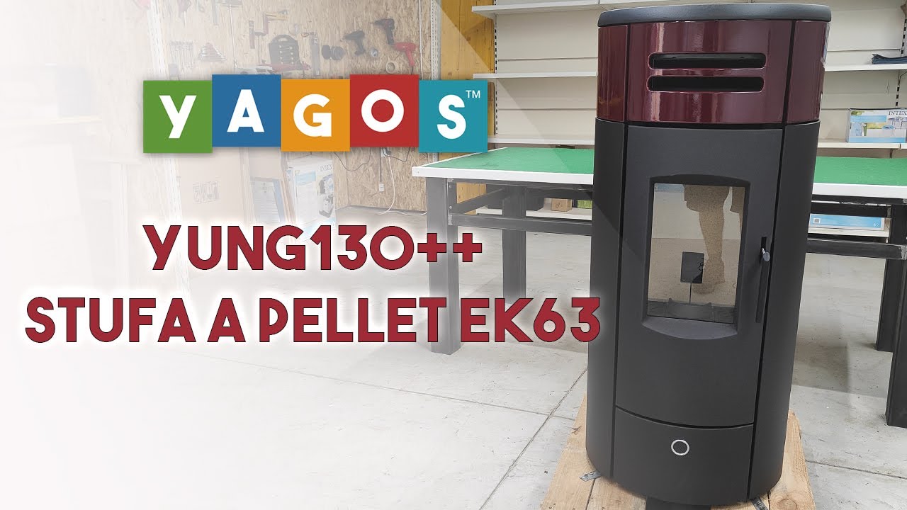 Stufa a pellet Yung130++ EK63 panoramica prodotto Yagos