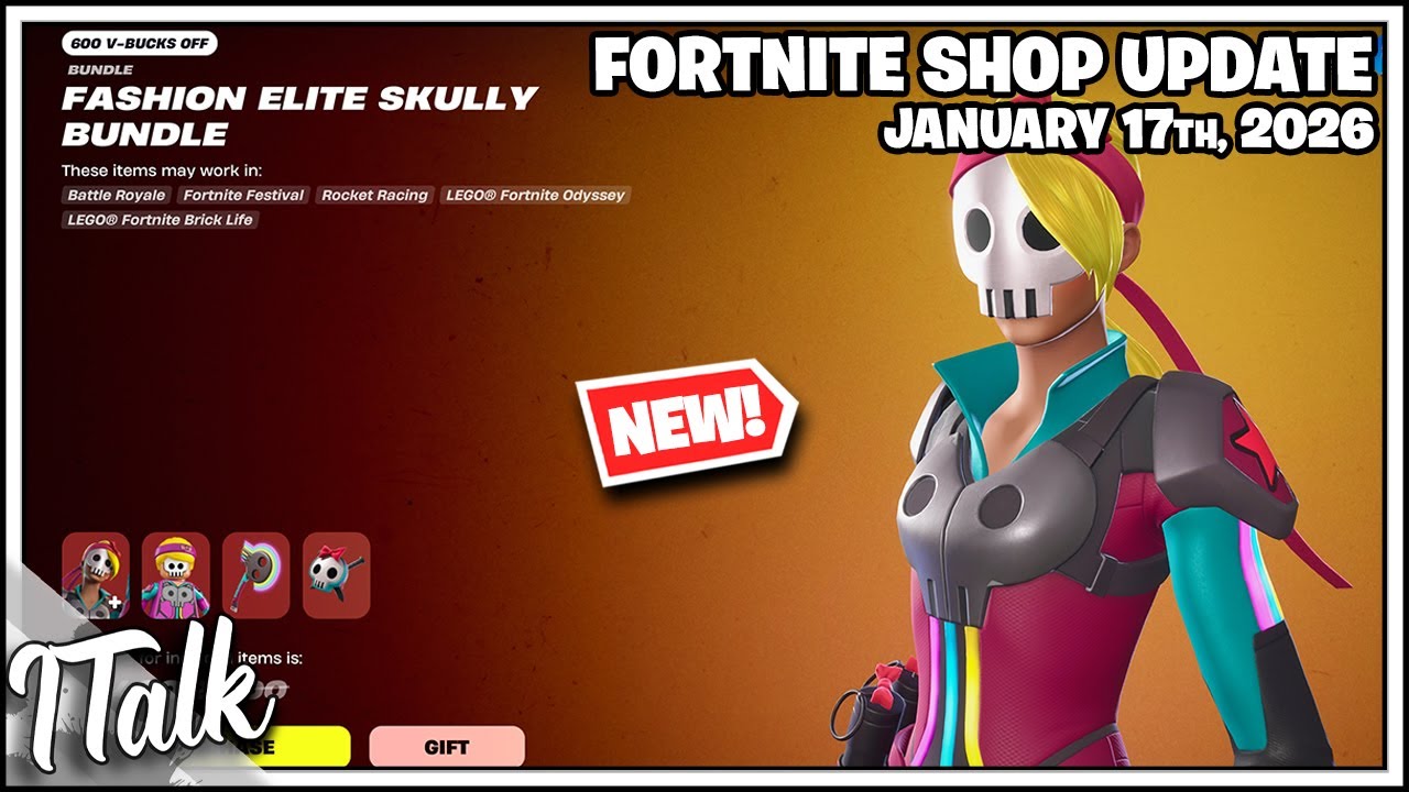 Fortnite Shop *NEW* FASHION ELITE SKULLY SKIN! [January 17th, 2026] (Fortnite Chapter 7)