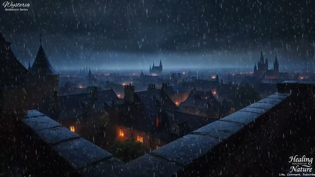 Medieval City Rain at Night | Wysteria | Sleep Instantly