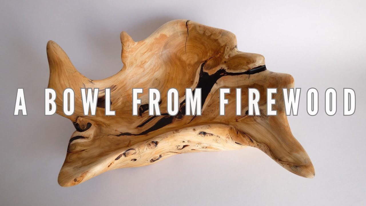 Don’t throw away roots! A nice bowl carved from firewood, bowl carving