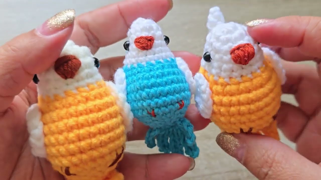 Como hacer PAJARITOS a Crochet tutorial fácil 