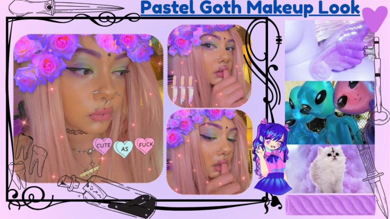 Pastel Goth Makeup Look